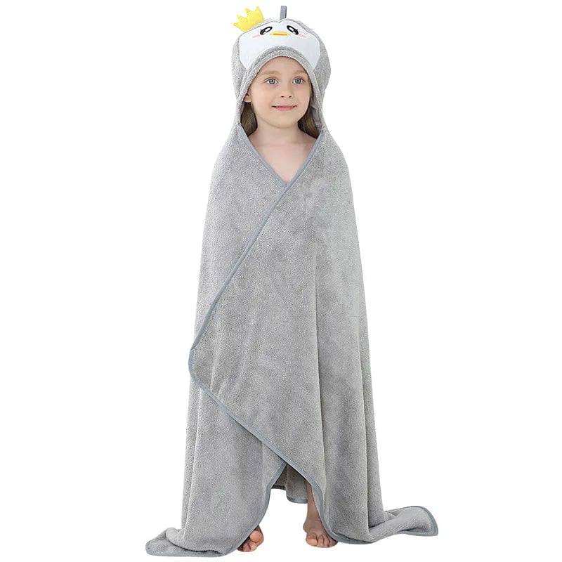 Peignoir Enfant Animaux Pingouin / 80 x 130cm