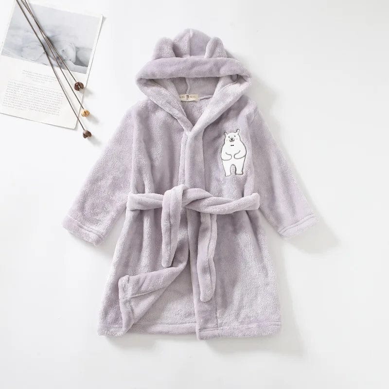 Peignoir Enfant en Polaire Bear Gris / 12 mois