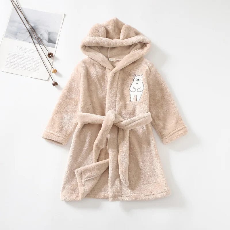 Peignoir Enfant en Polaire Bear Beige / 12 mois