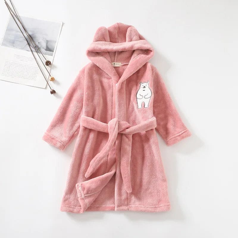 Peignoir Enfant en Polaire Bear Rose/Rouge / 12 mois