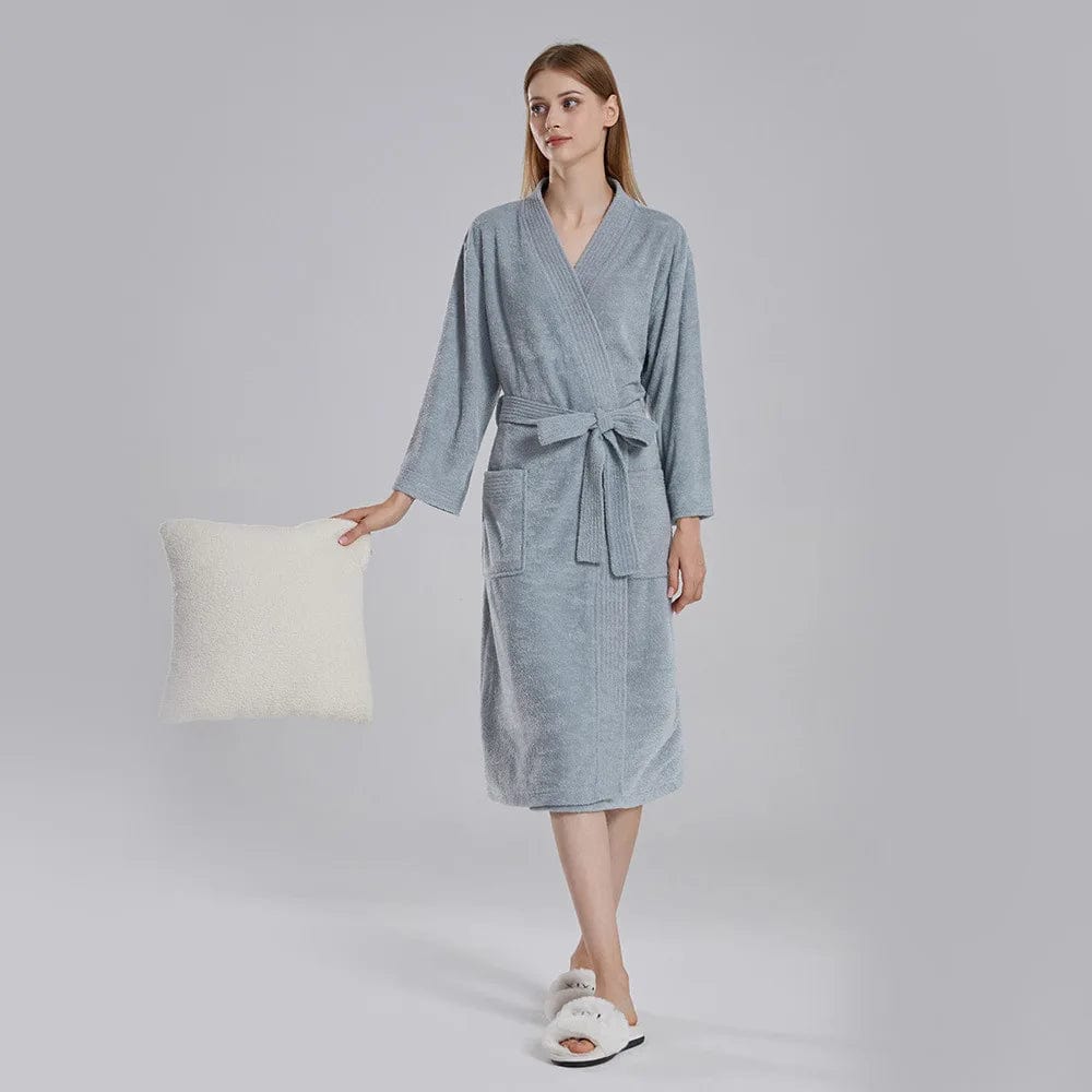 Peignoir femme éponge Ocean Bleu clair / XL