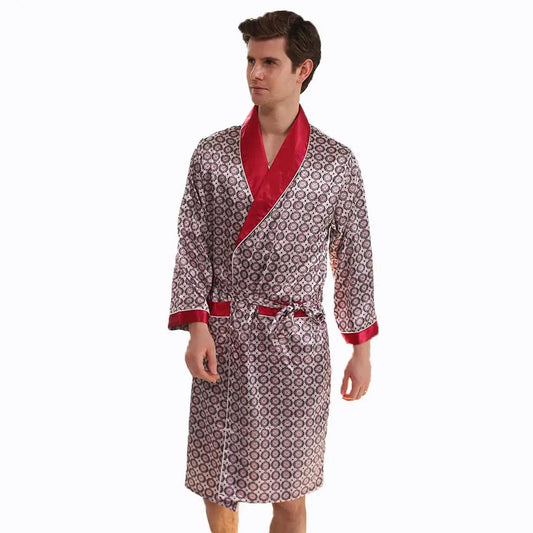 Peignoir Homme en Satin Majestic Rouge Rouge / M