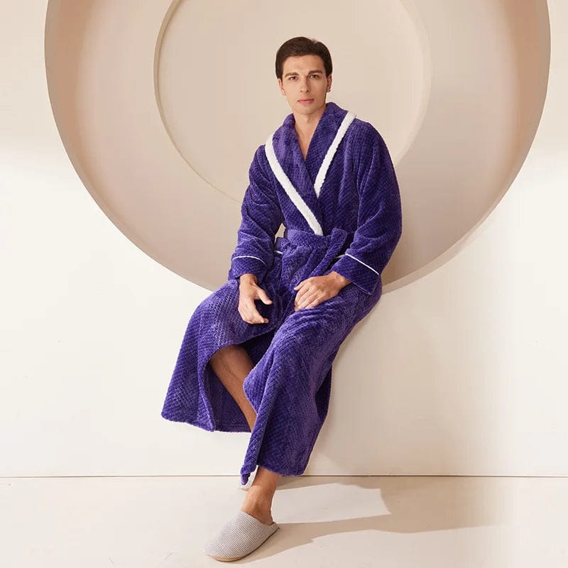 Peignoir Polaire Homme Tao Violet / M