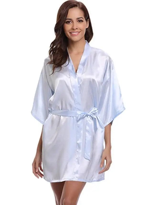 Peignoir satin femme Aguablava Bleu clair / S